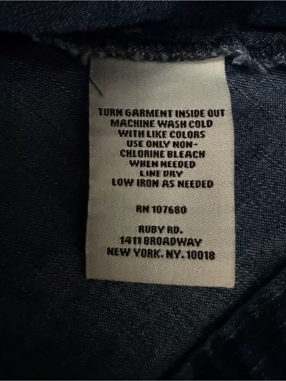 Ruby Rd. Blue Denim Jacket with Frayed Collar - Picture 3 of 4